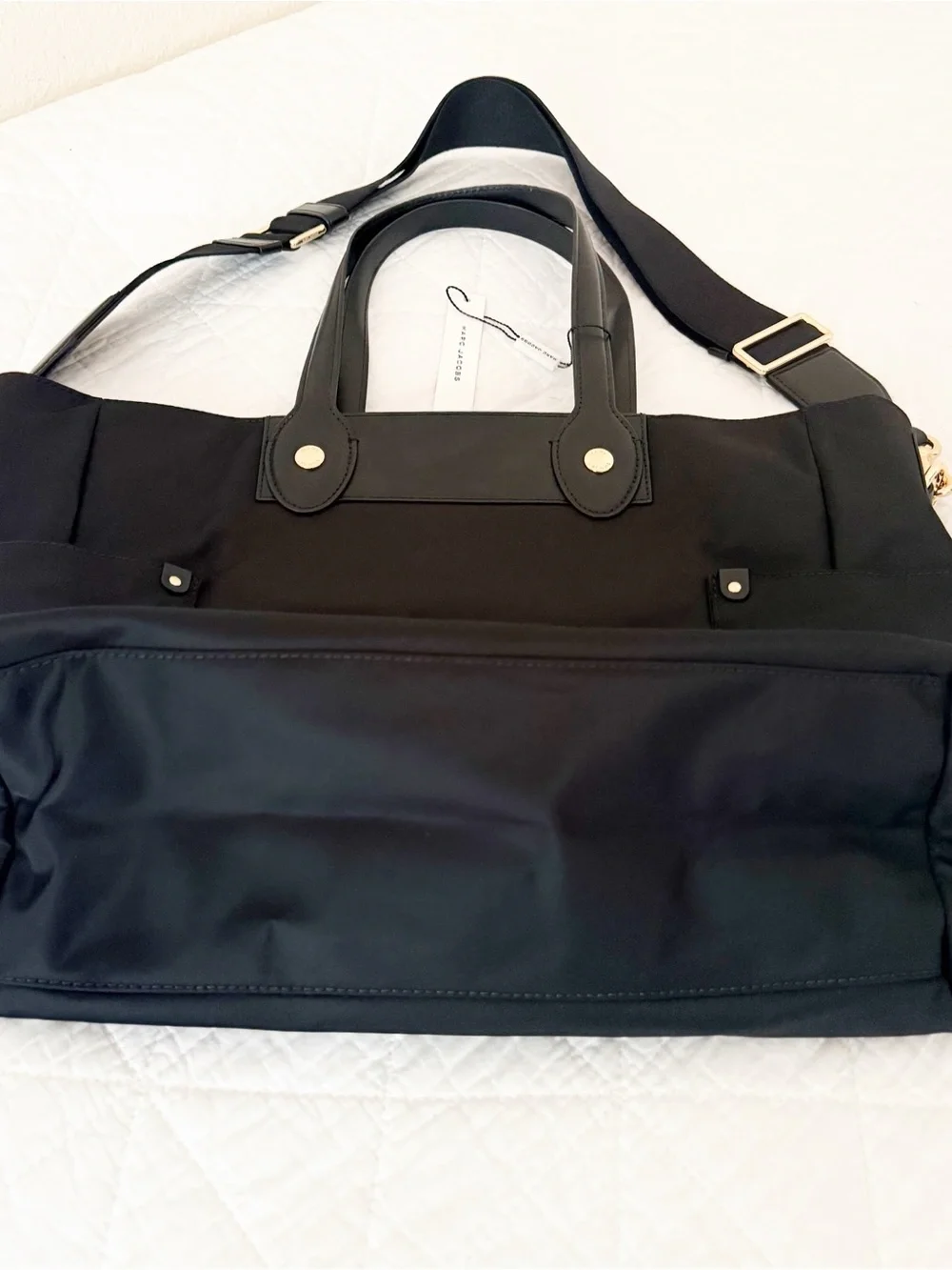 NEW Marc Jacobs Preppy Black Nylon Baby Bag NWT